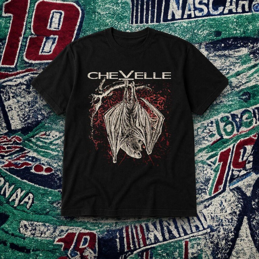 Chevelle Bat Skeleton Graphic Tee Black Unisex Shirt